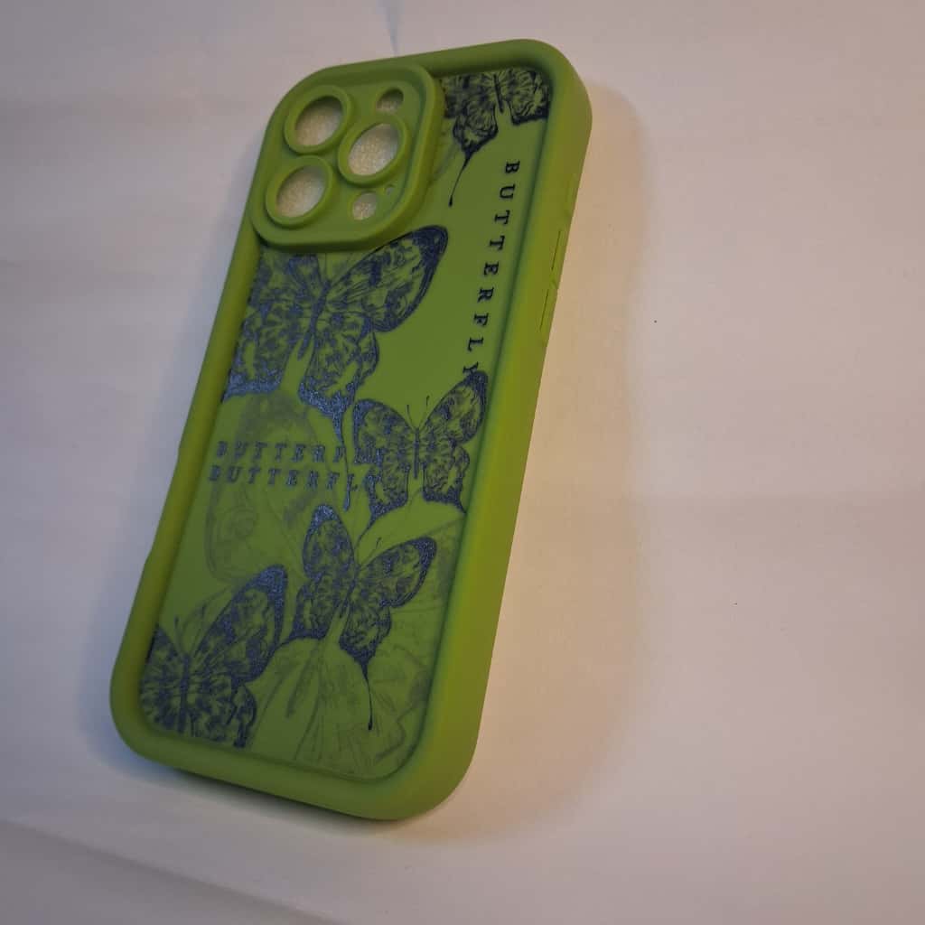iphone 16 PRO MAX covers | GREEN | Scratch proof | TPU | Cases | Butterfly