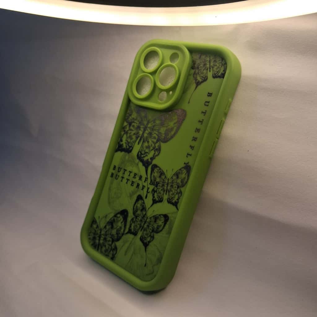 iphone 16 PRO MAX covers | GREEN | Scratch proof | TPU | Cases | Butterfly
