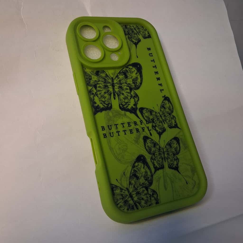 iphone 16 PRO MAX covers | GREEN | Scratch proof | TPU | Cases | Butterfly