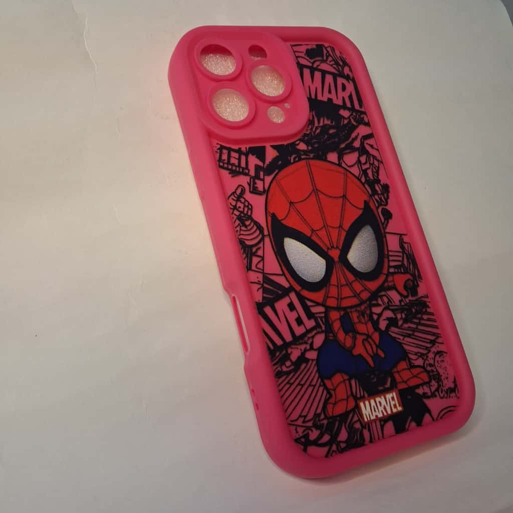 iphone 16 PRO MAX covers | PINK | Scratch proof | TPU | Cases | Spiderman