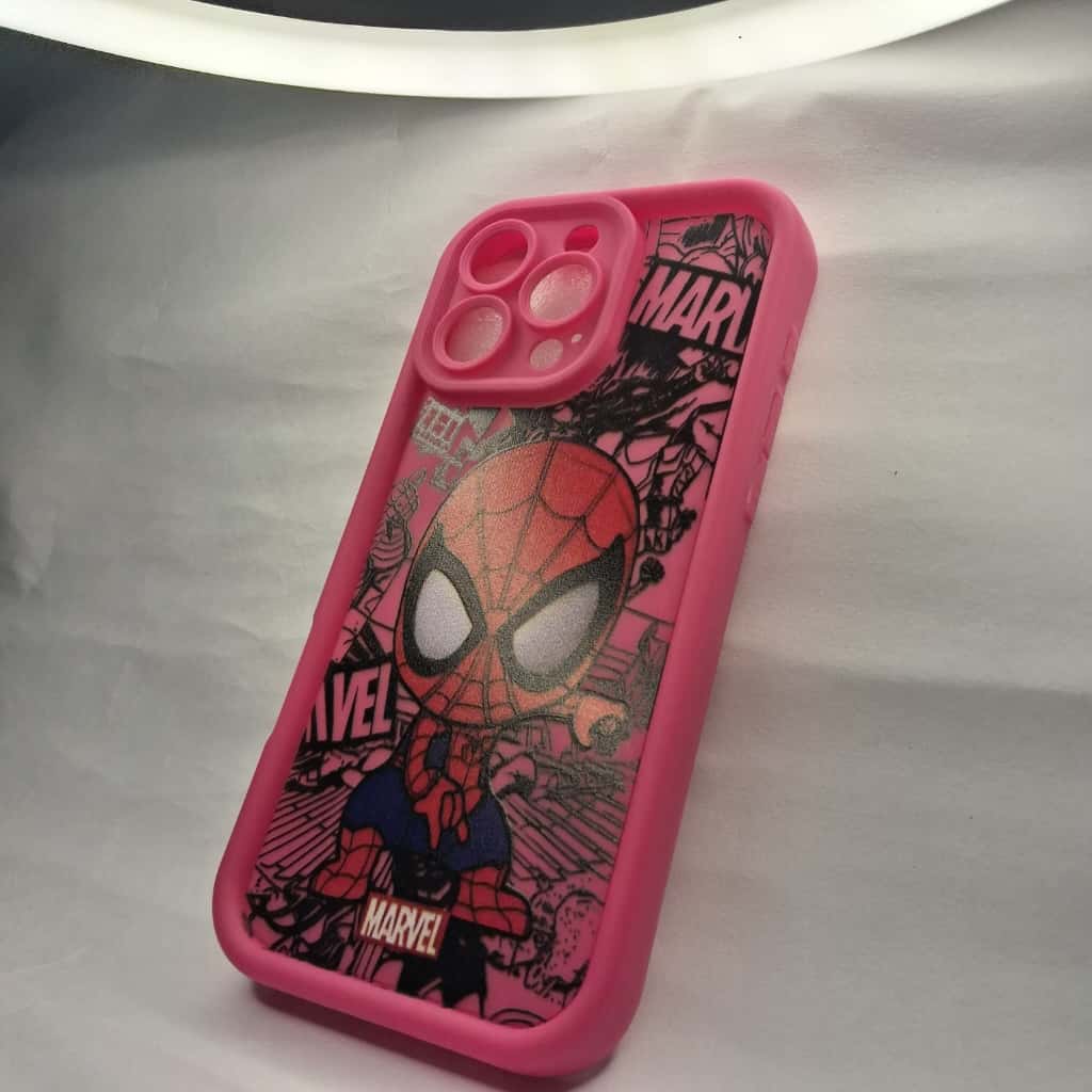 iphone 16 PRO MAX covers | PINK | Scratch proof | TPU | Cases | Spiderman