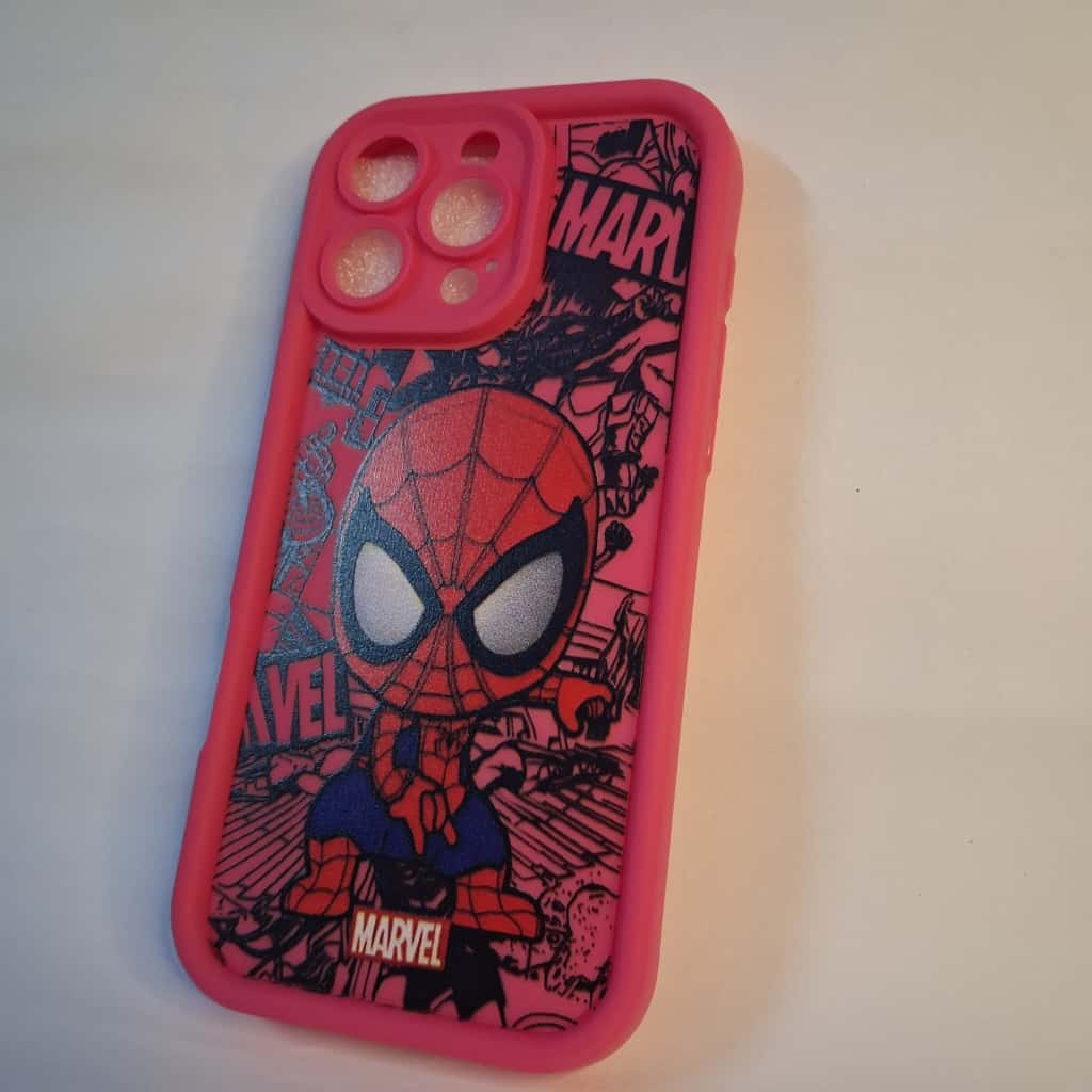 iphone 16 PRO MAX covers | PINK | Scratch proof | TPU | Cases | Spiderman
